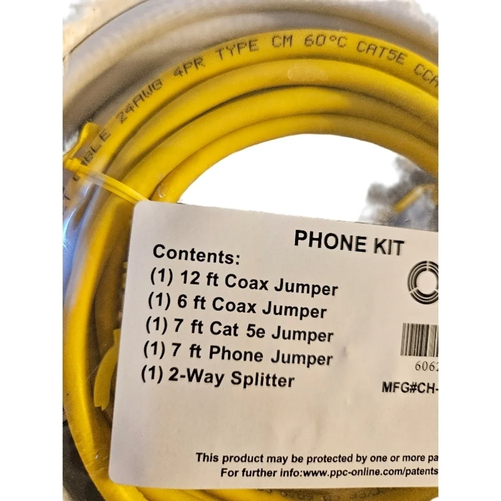 PPC Phone Kit with Yellow Coax Cables